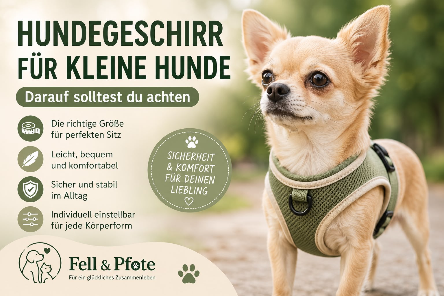 Hundegeschirr für kleine Hunde