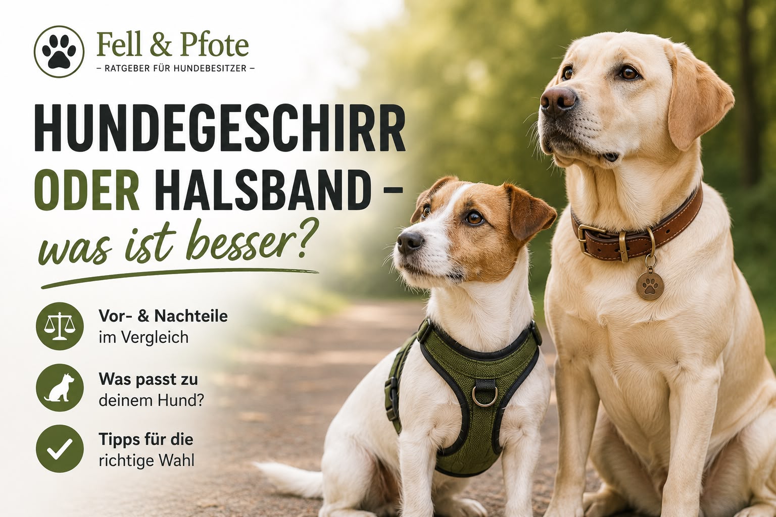 Hundegeschirr oder Halsband – was ist besser?