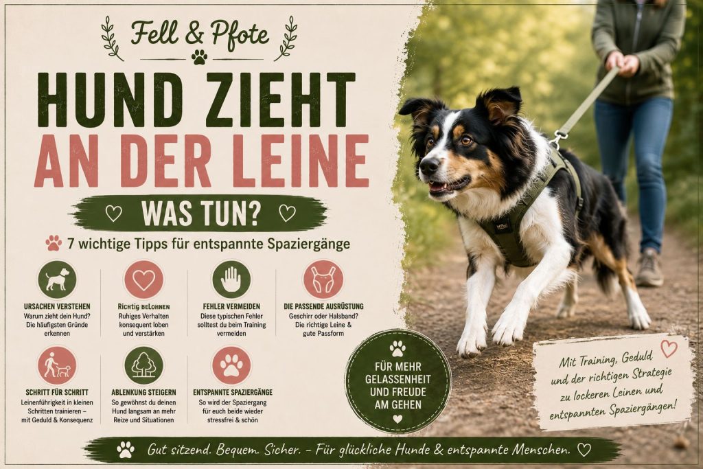 Hund zieht an der Leine – 7 wichtige Tipps für entspannte Spaziergänge